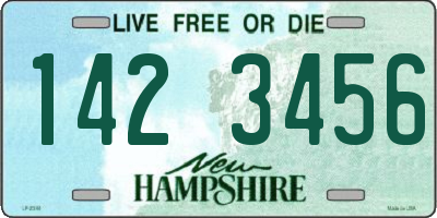 NH license plate 1423456