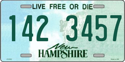 NH license plate 1423457