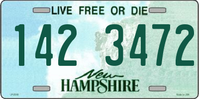 NH license plate 1423472