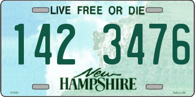 NH license plate 1423476