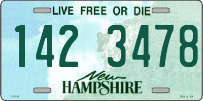 NH license plate 1423478