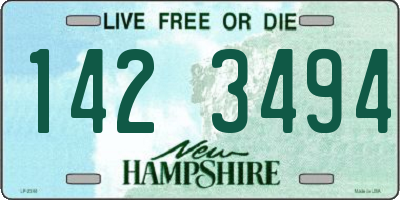 NH license plate 1423494