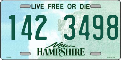 NH license plate 1423498