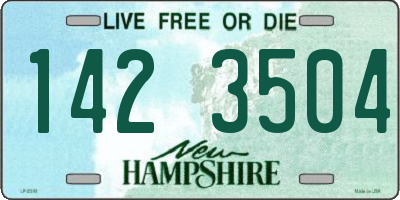 NH license plate 1423504