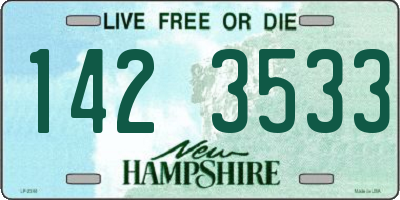 NH license plate 1423533