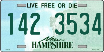 NH license plate 1423534