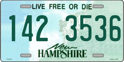 NH license plate 1423536