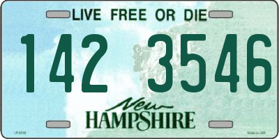 NH license plate 1423546