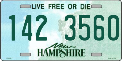 NH license plate 1423560