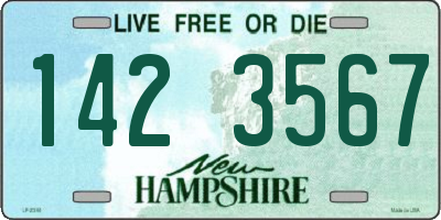 NH license plate 1423567