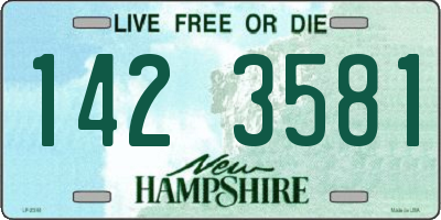 NH license plate 1423581