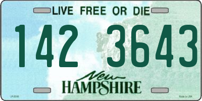 NH license plate 1423643