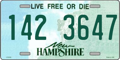 NH license plate 1423647