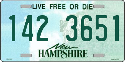 NH license plate 1423651