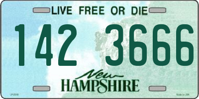 NH license plate 1423666