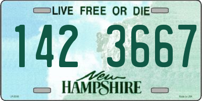 NH license plate 1423667