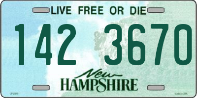 NH license plate 1423670
