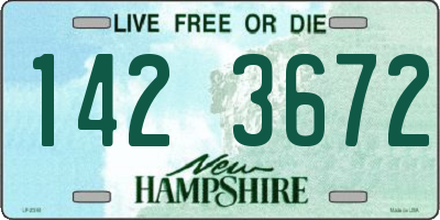 NH license plate 1423672