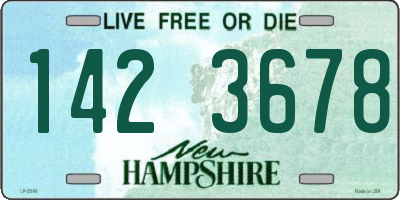 NH license plate 1423678