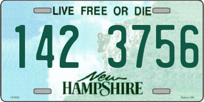 NH license plate 1423756
