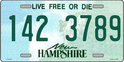 NH license plate 1423789