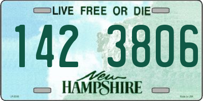 NH license plate 1423806