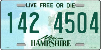 NH license plate 1424504