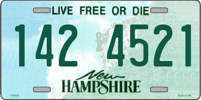 NH license plate 1424521