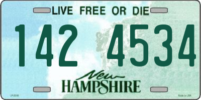 NH license plate 1424534