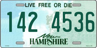 NH license plate 1424536