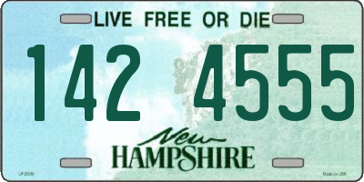 NH license plate 1424555