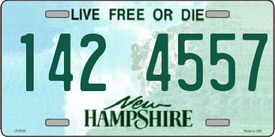 NH license plate 1424557