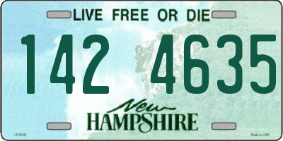 NH license plate 1424635