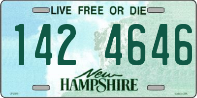 NH license plate 1424646