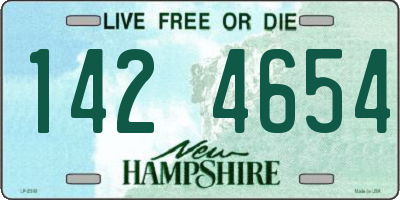 NH license plate 1424654