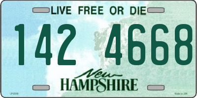 NH license plate 1424668
