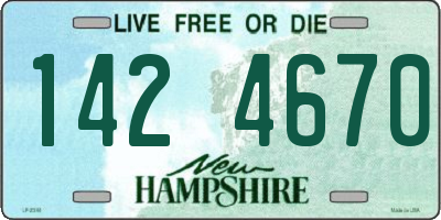 NH license plate 1424670