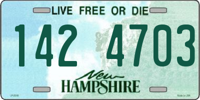 NH license plate 1424703