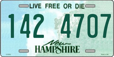 NH license plate 1424707