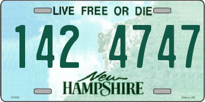 NH license plate 1424747