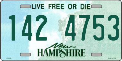 NH license plate 1424753