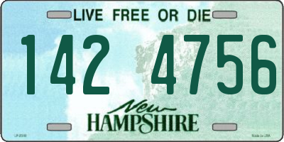 NH license plate 1424756