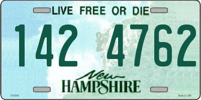 NH license plate 1424762