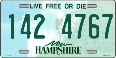 NH license plate 1424767