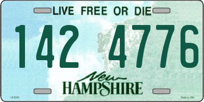 NH license plate 1424776