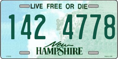 NH license plate 1424778