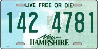 NH license plate 1424781