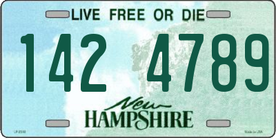 NH license plate 1424789