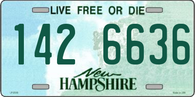 NH license plate 1426636