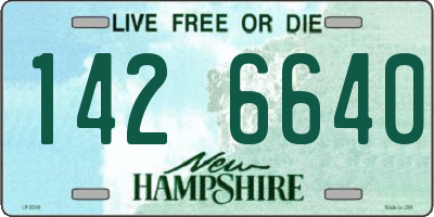 NH license plate 1426640